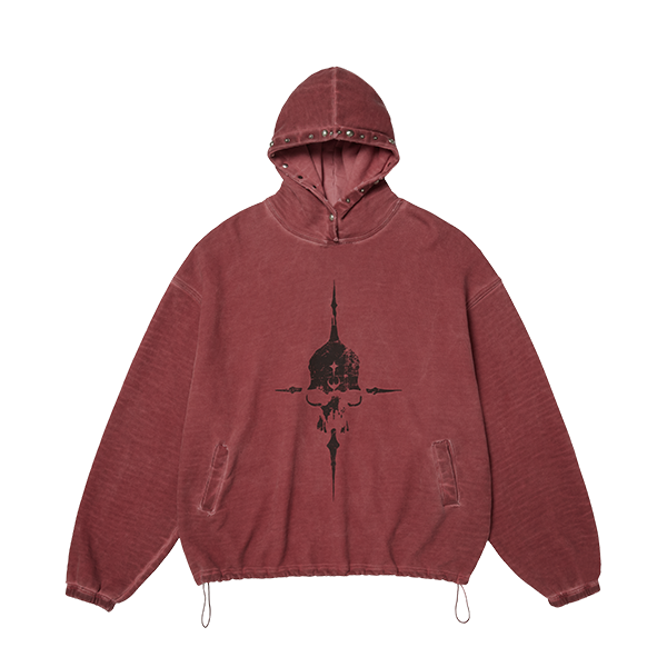 Skull Hoodie RED