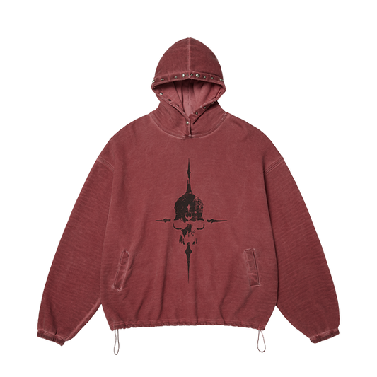 Skull Hoodie RED