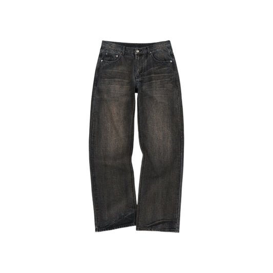 Symbol Stitch Low Rise Flare Fit Denim Pants BLACK