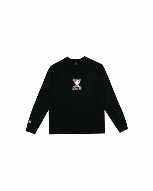 BLACKPINK TMKK Panda Flowers Longsleeve  BLACK