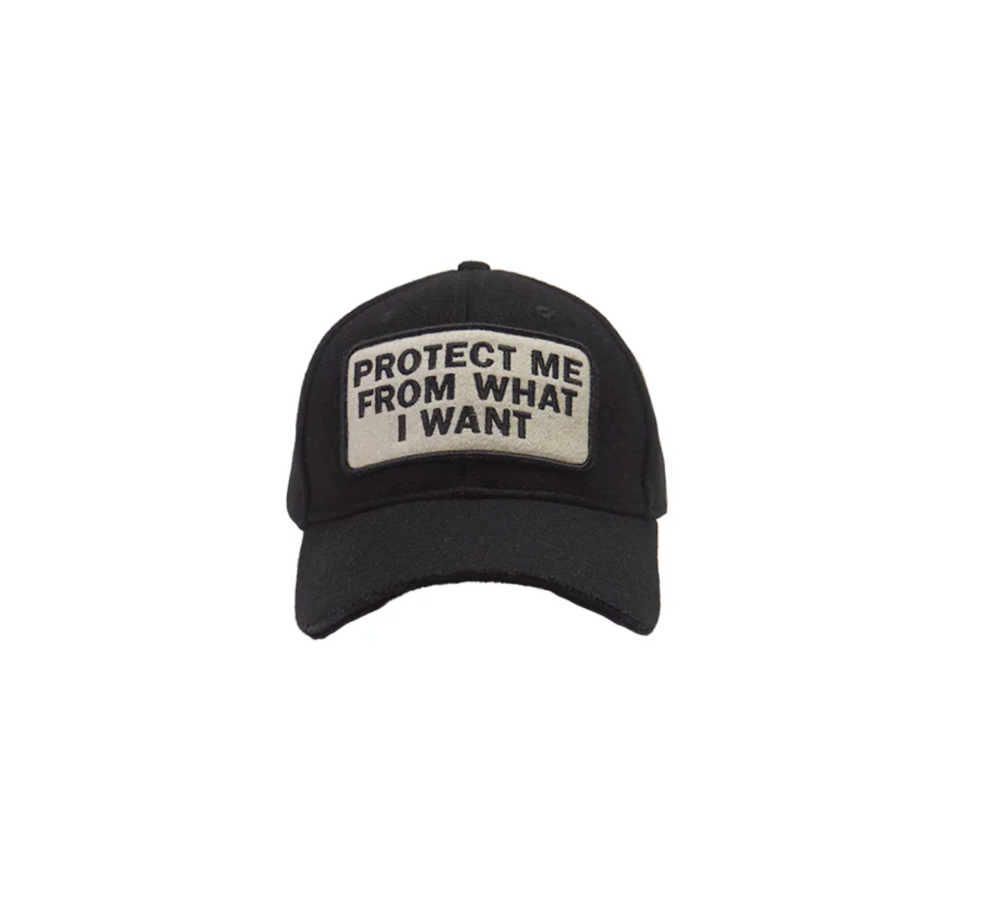 "PROTECT ME" Wool Cap BLACK