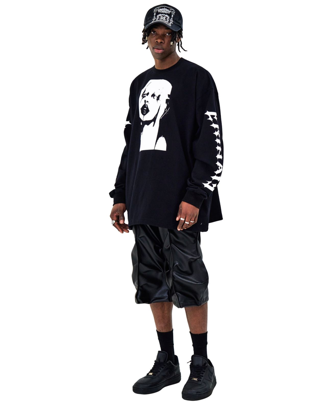 Face Long Sleeve Tee BLACK