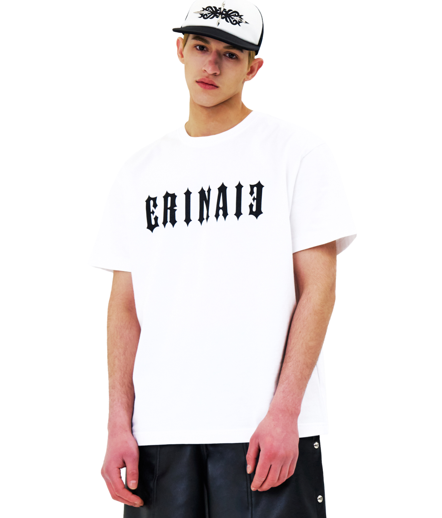 Metalic Tribal Short Sleeve Tee WHITE