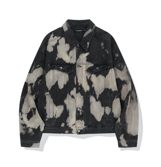 Overdyed Denim Trucker Jacket BLACK
