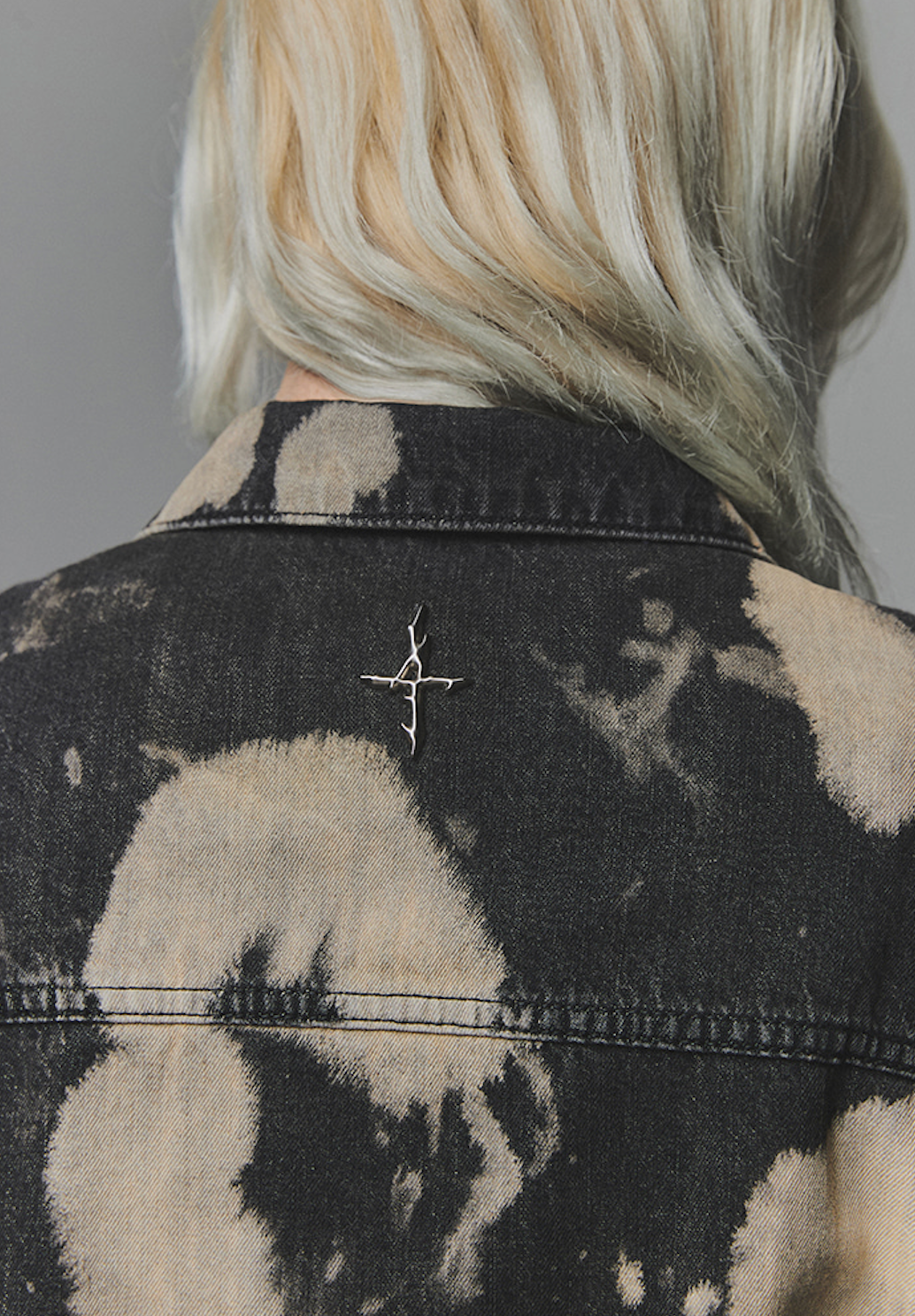 Overdyed Denim Trucker Jacket BLACK
