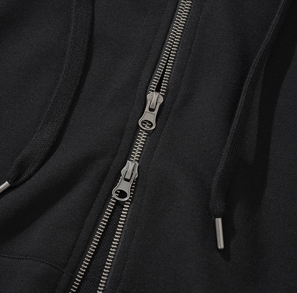 Dagger Tribal Logo Hood Zip Up BLACK