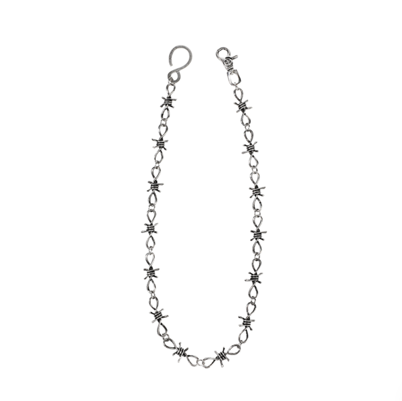 Barbed WIre Wallet Chain SILVER