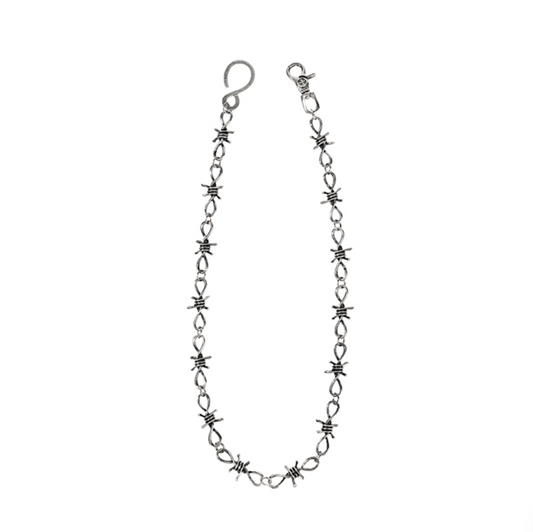 Barbed WIre Wallet Chain SILVER