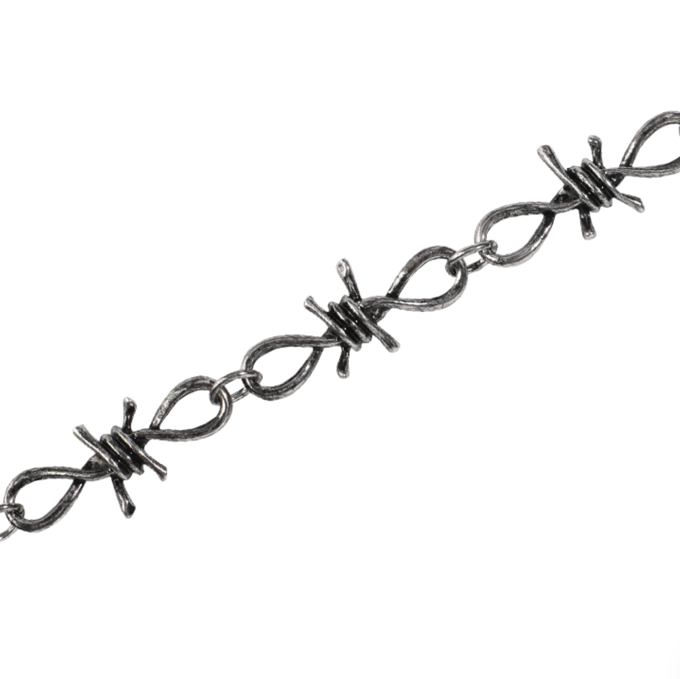 Barbed WIre Wallet Chain SILVER