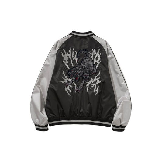 Cerberus Satin Blouson Jacket BLACK