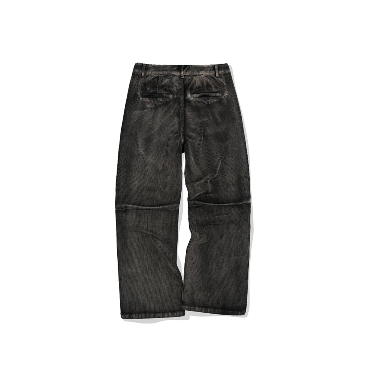 Washed Parachute Corduroy Pants BLACK