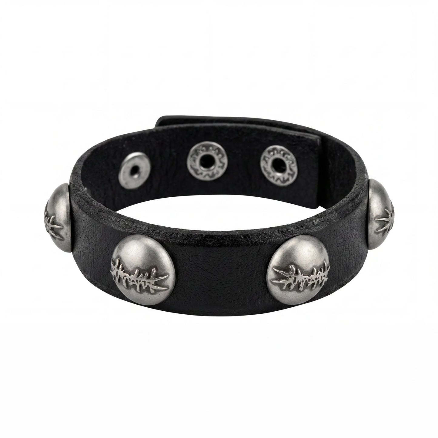 Logo Metal Leather Strap