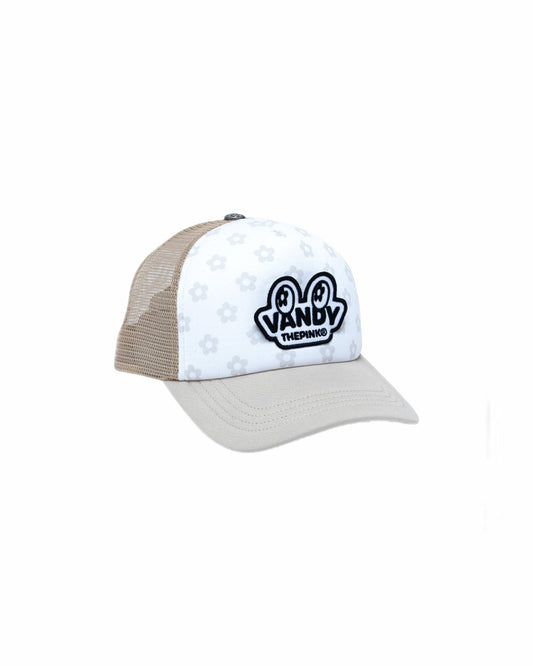 Eye Logo Patch Trucker Hat CREAM
