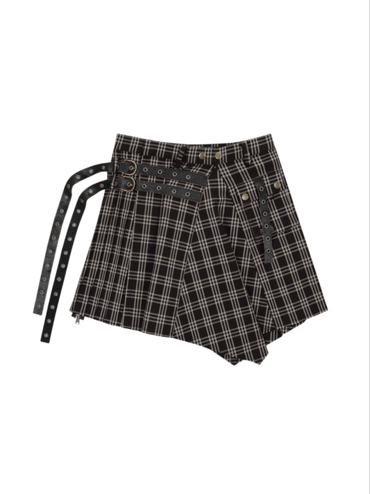 Caesars Buckle Lap Skirt BROWN