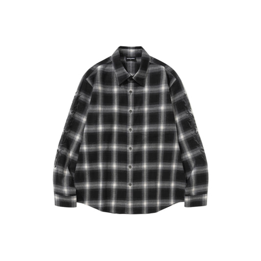 N4ND Offshoot Flannel Shirt BLACK