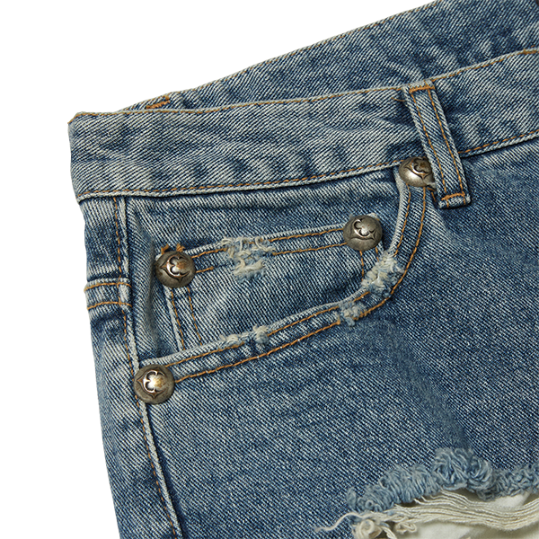 Moon Star Distressed Denim BLUE