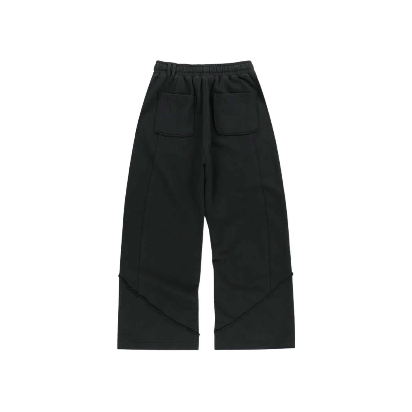 Cut Off Incision Sweat Pants BLACK