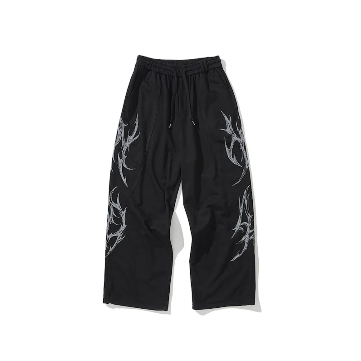 Dagger Tribal Logo Incision Sweat Pants BLACK