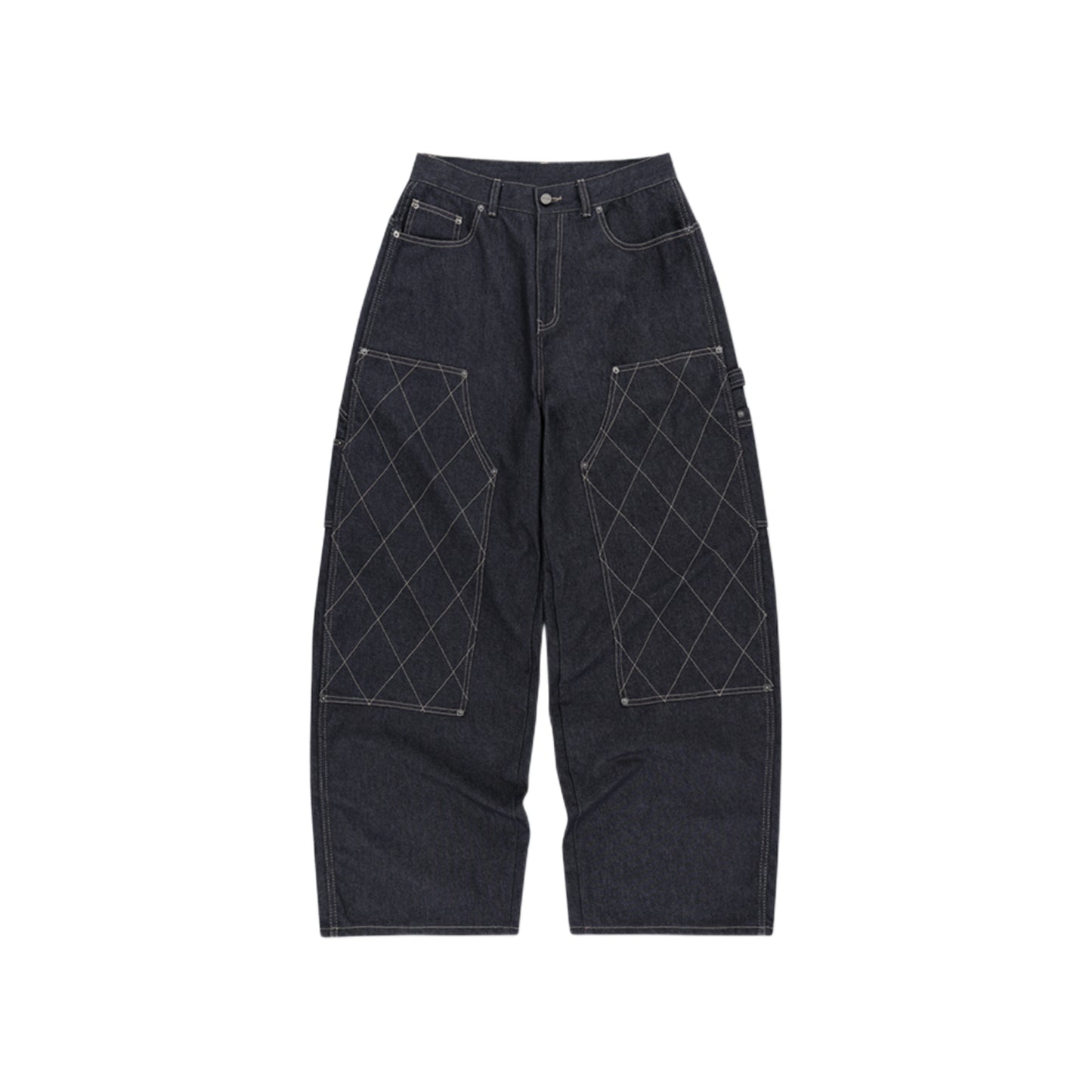 Stitch Double Knee Denim Pants DEEP INDiGO