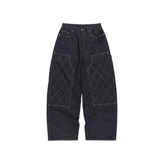 Stitch Double Knee Denim Pants DEEP INDiGO
