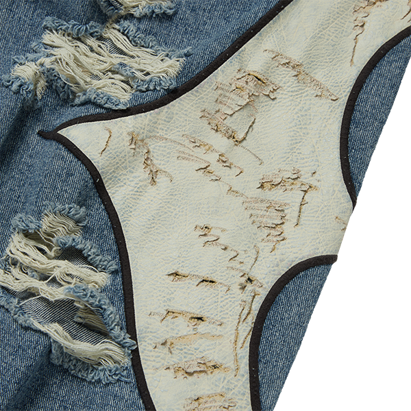 Moon Star Distressed Denim BLUE