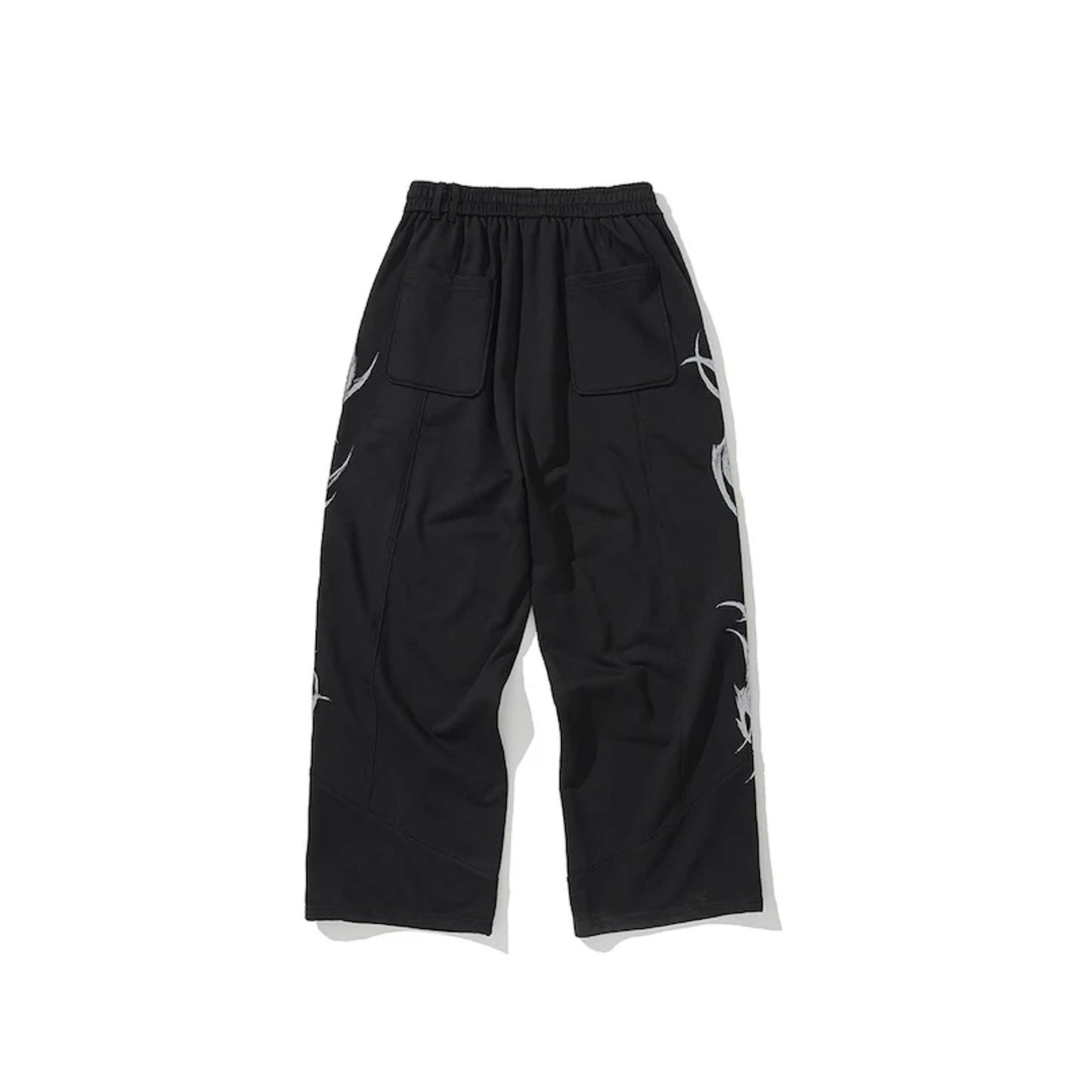Dagger Tribal Logo Incision Sweat Pants BLACK