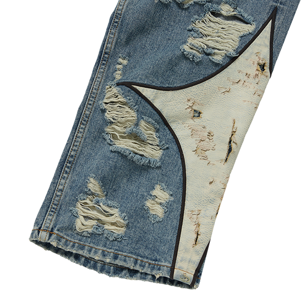 Moon Star Distressed Denim BLUE