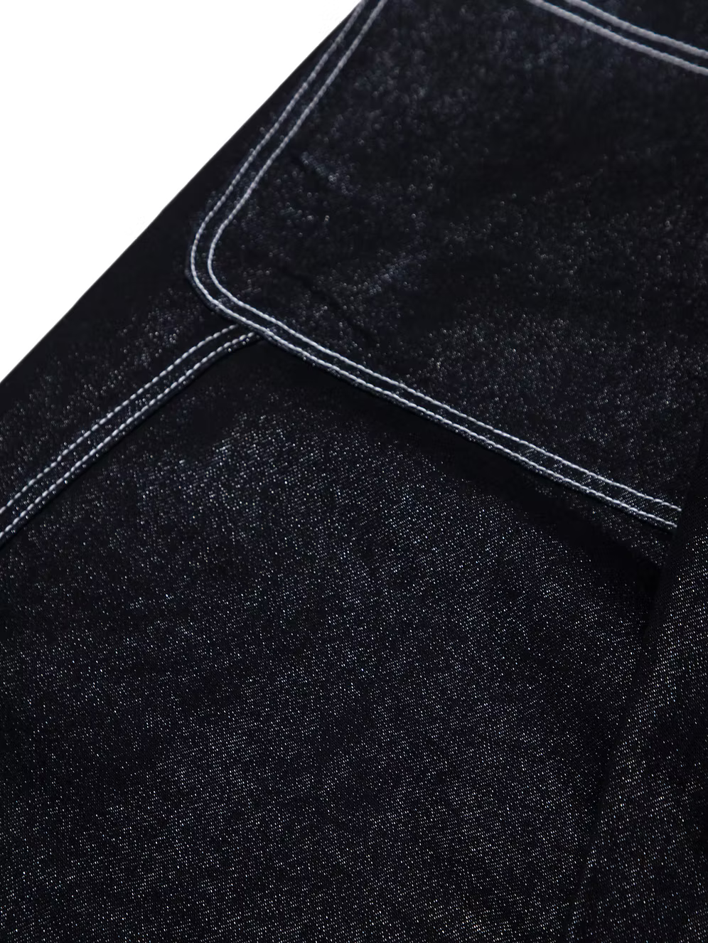 Metal Denim Jeans BLACK SHINY