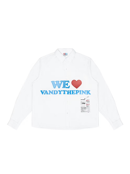 We Love VTP Button Up WHITE