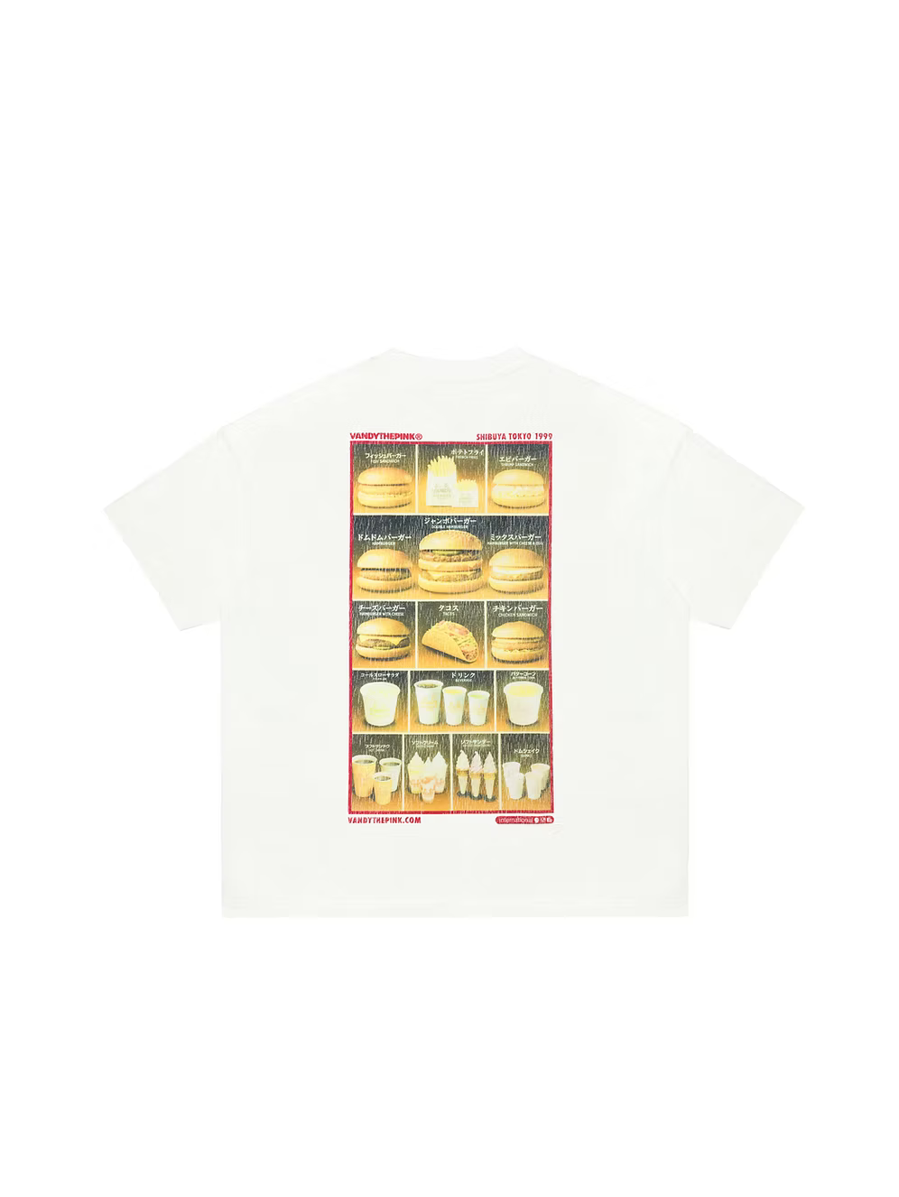 Fastfood Menu Tee WASHED WHITE