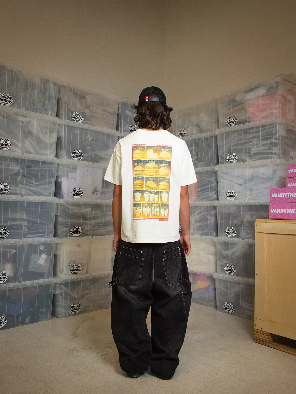 Fastfood Menu Tee WASHED WHITE