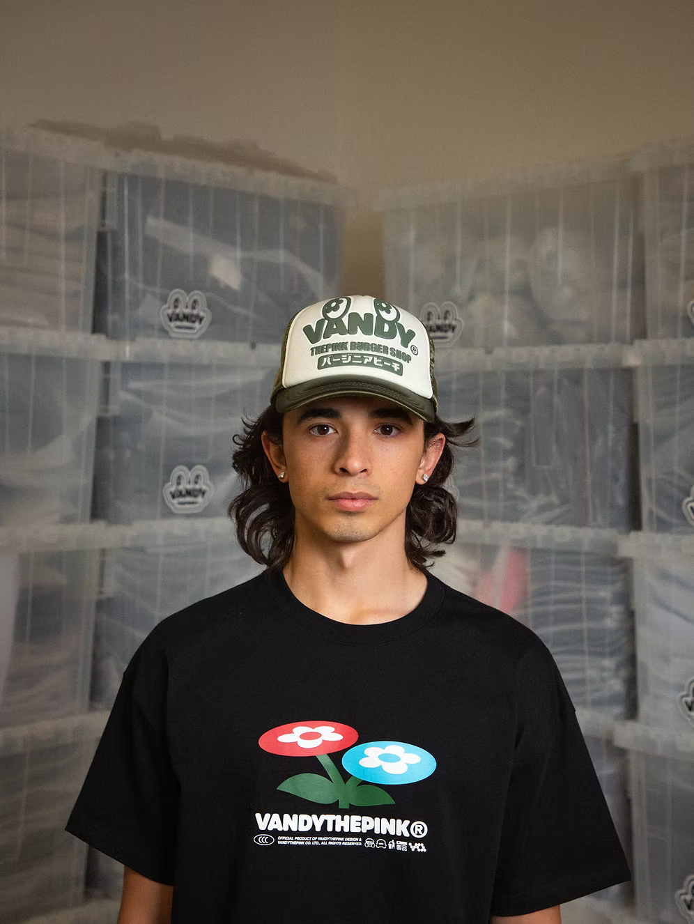 Satin Eye Logo Trucker Hat DARK GREEN