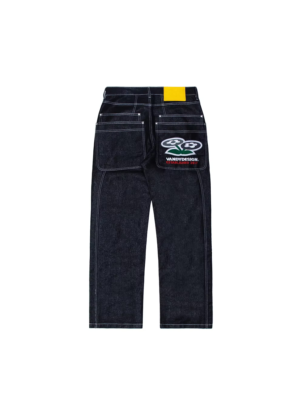 Metal Denim Jeans BLACK SHINY