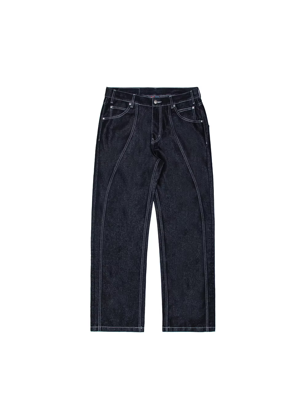Metal Denim Jeans BLACK SHINY