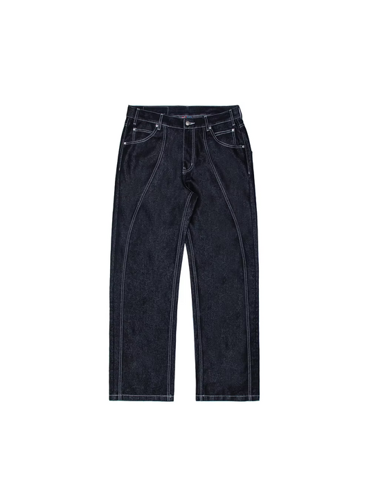Metal Denim Jeans BLACK SHINY