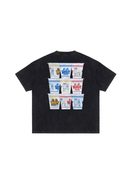 Cup Noodle Eye Logo Tee WASHED BLACK
