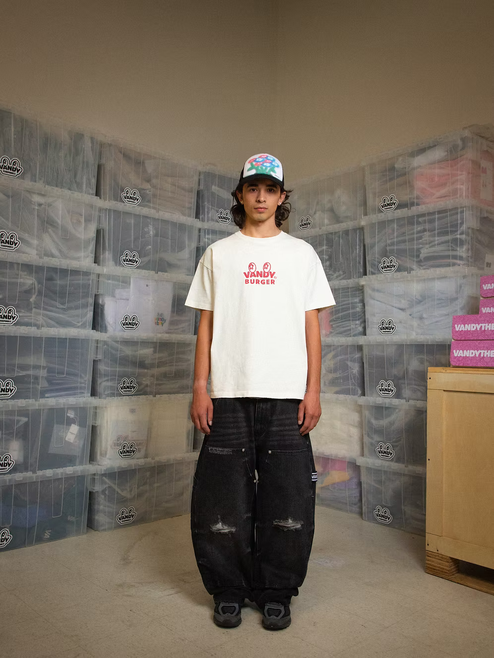 Fastfood Menu Tee WASHED WHITE