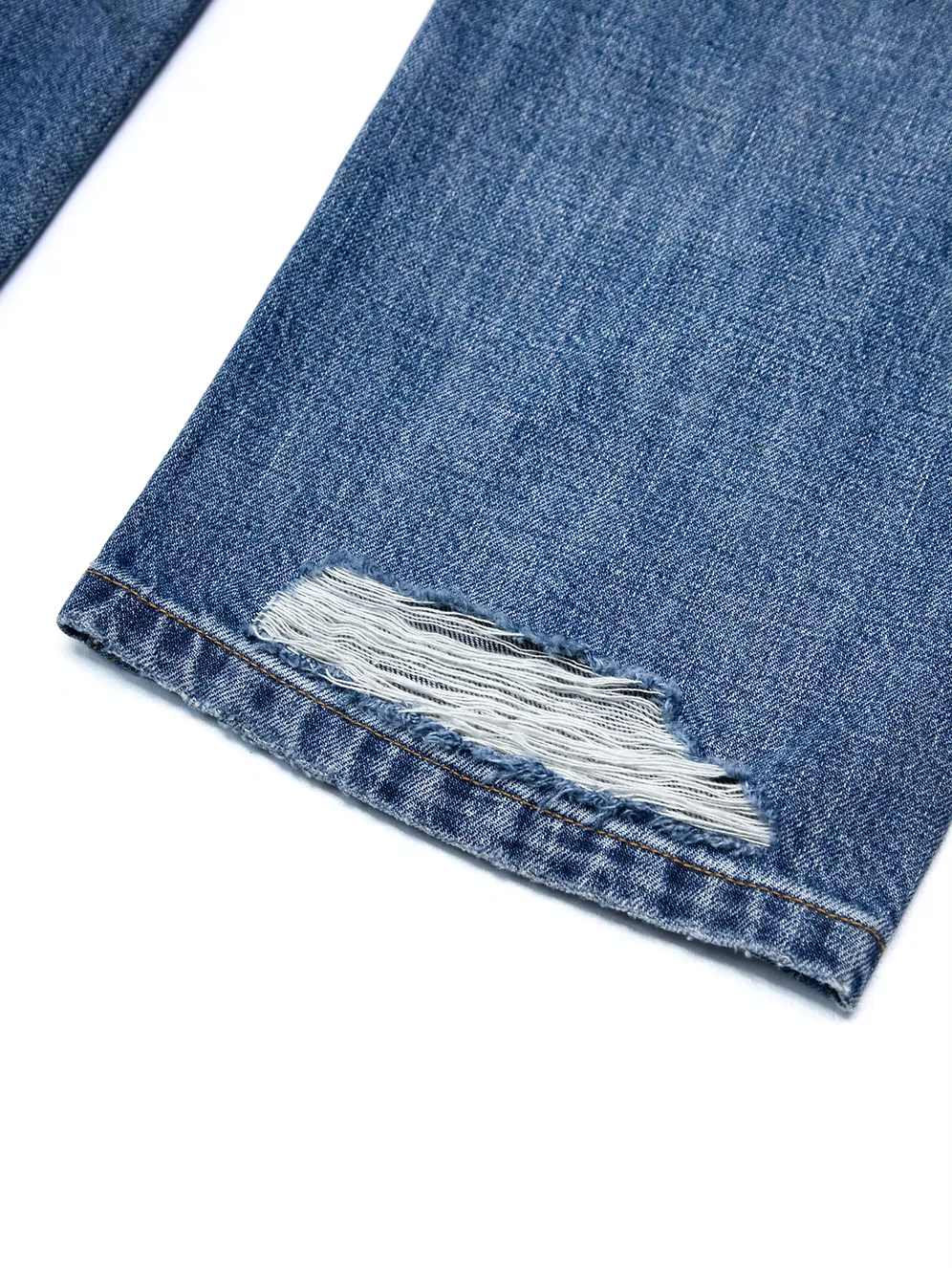 College Patch Distress Denim LIGHT BLUE