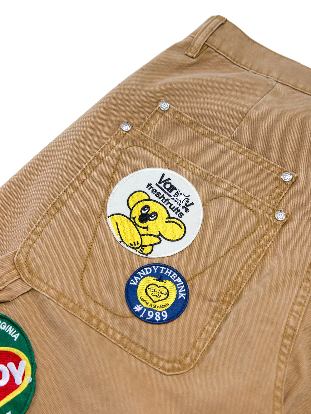 Fruit Patch Canvas Shorts TAN