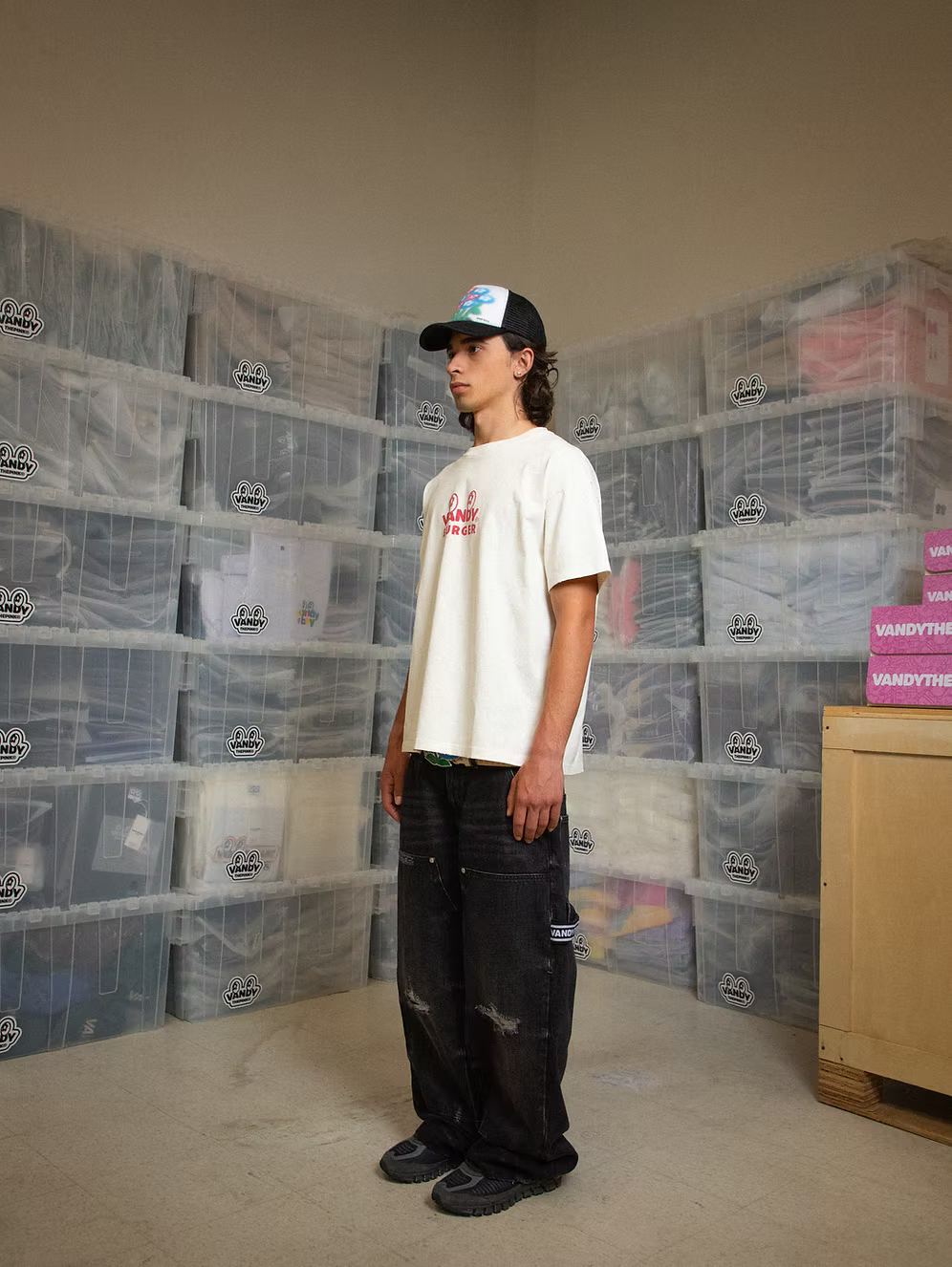 Fastfood Menu Tee WASHED WHITE