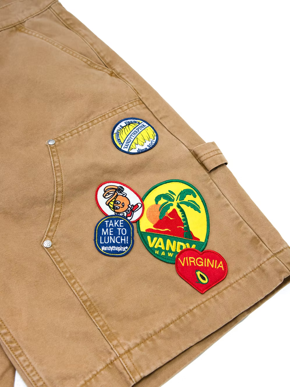 Fruit Patch Canvas Shorts TAN