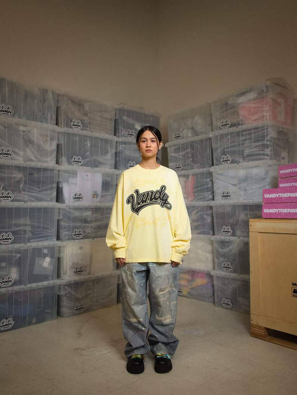 Script Paisley Long Sleeve WASHED YELLOW