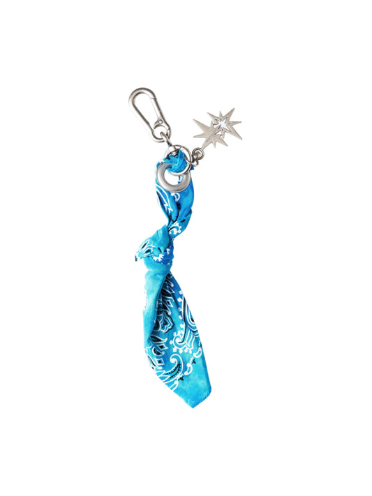 Dyed Bandana Keyring BLUE