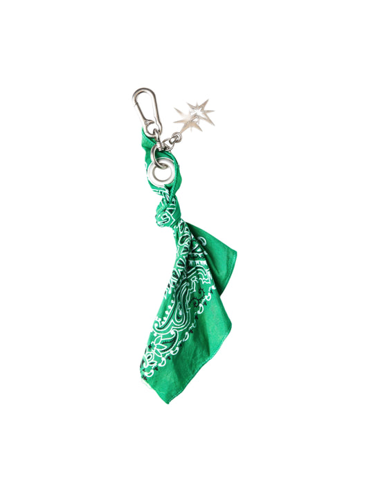 Dyed Bandana Keyring GREEN
