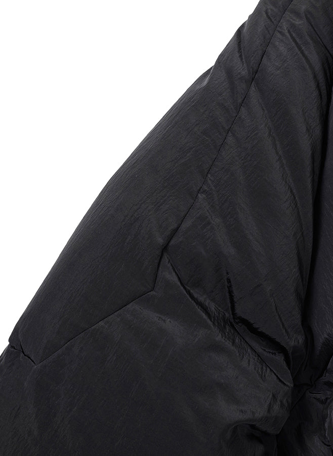 Paneled Down Short Jacket BLACK