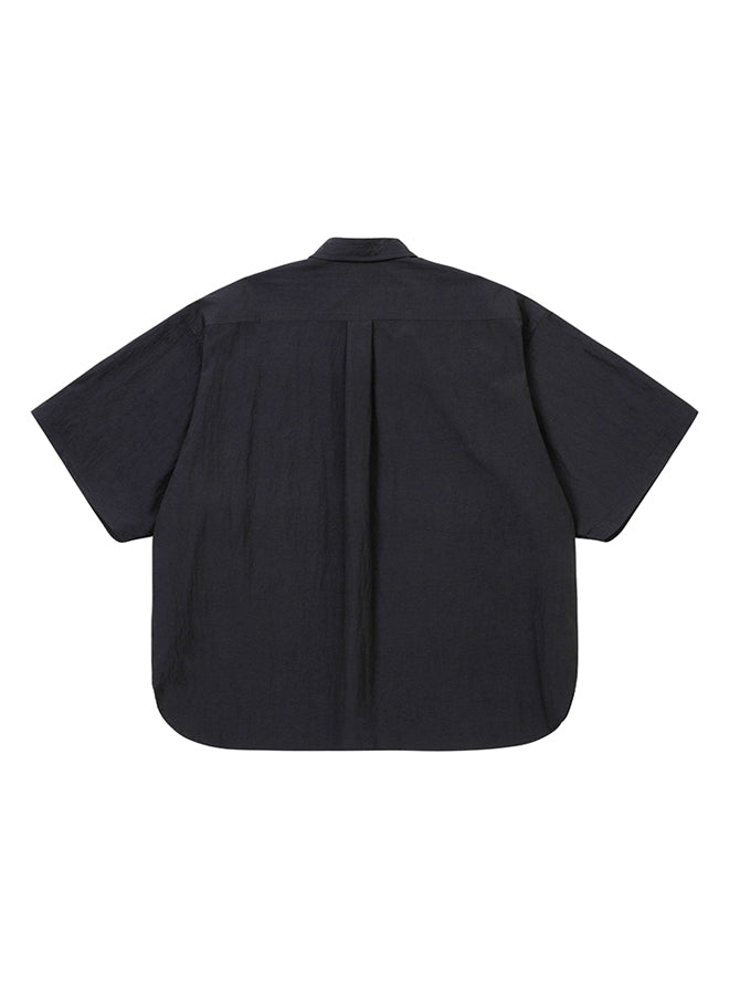 Layered Vest Nylon Shirt BLACK