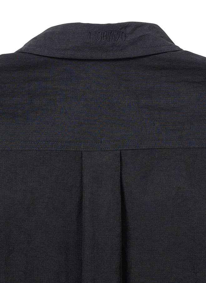 Layered Vest Nylon Shirt BLACK