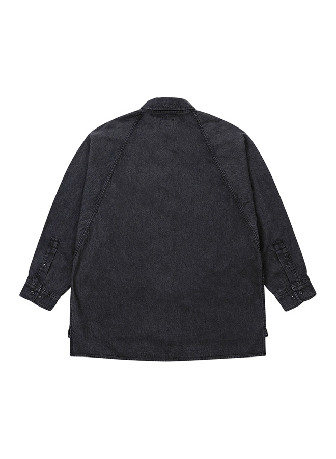 Batwing Washed Denim Shirt BLACK (Only 1 remaining)