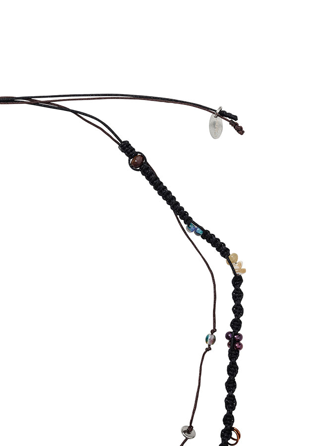 Wabisabi Dot Layered Necklace BROWN