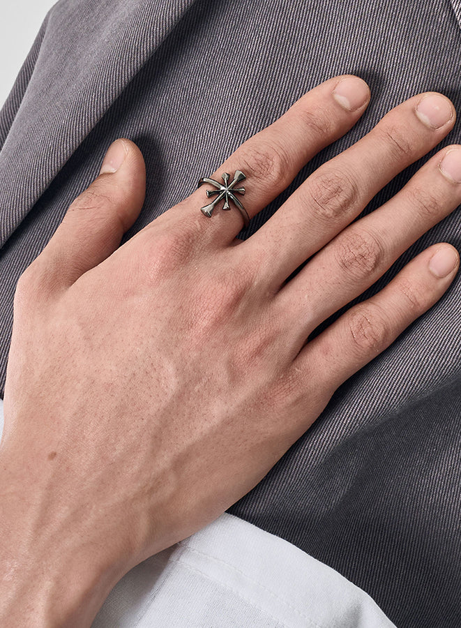Cross Symbol Ring BLACK